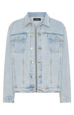 Adriana Oversized Denim Jacket Glacier Blue