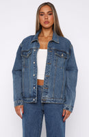Adriana Oversized Denim Jacket Admiral Blue